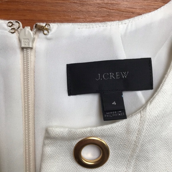 J. Crew Cream Linen Shift Dress, EUC, 4 - Picture 4 of 16